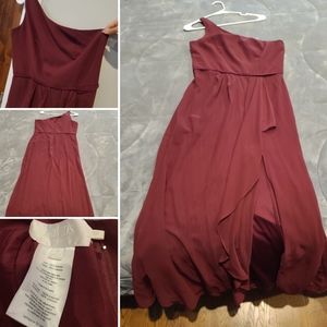 David's Bridal - One Shoulder Gown